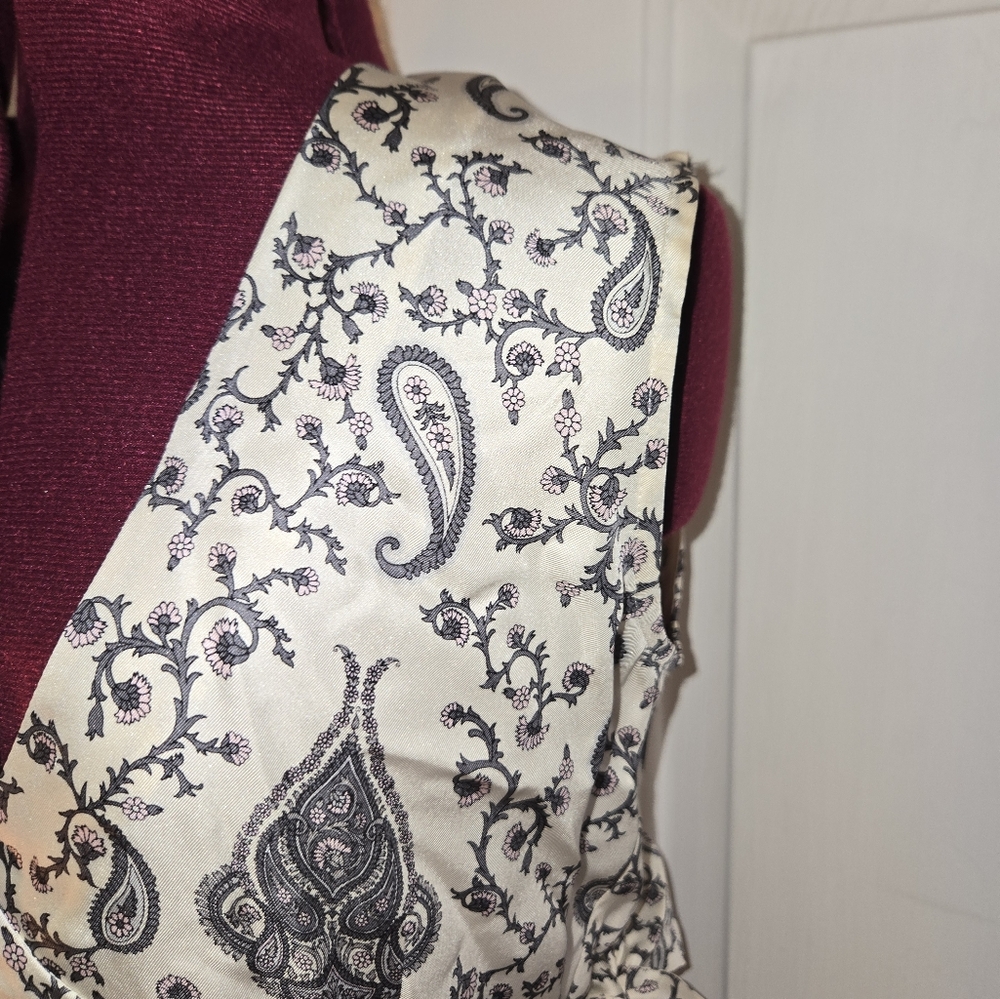 Banana Republic White Silk Paisley Wrap XS Sleeveless Blouse - Picture 3 of 9